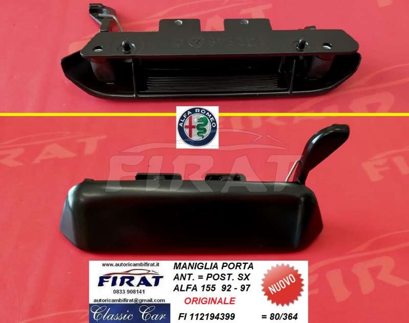 MANIGLIA PORTA ALFA 155 ANT.=POST.SX (80/364)